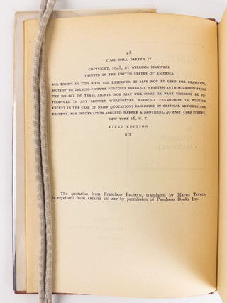 TIME WILL DARKEN IT [Signed]