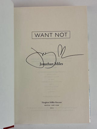 WANT NOT [Signed]