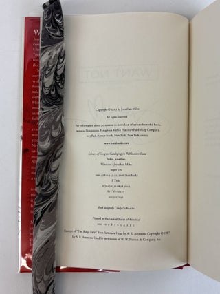 WANT NOT [Signed]