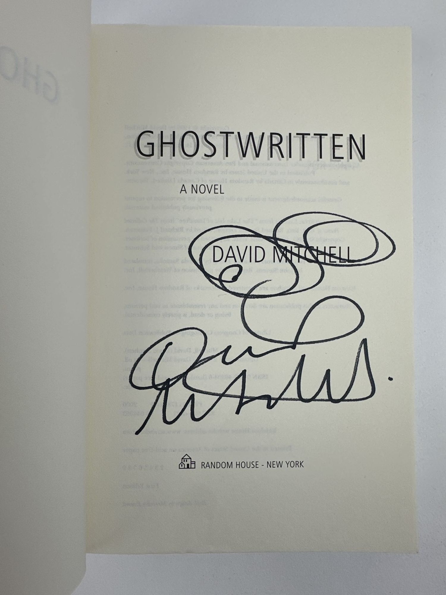GHOSTWRITTEN Signed | David Mitchell | First American Paperback Edition ...