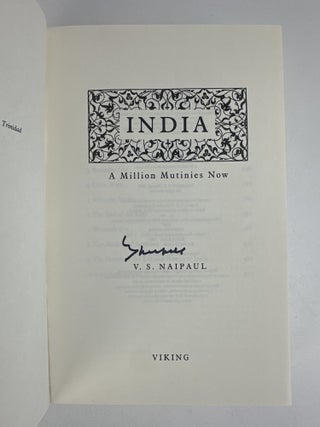 INDIA: A MILLION MUTINIES NOW [Signed]