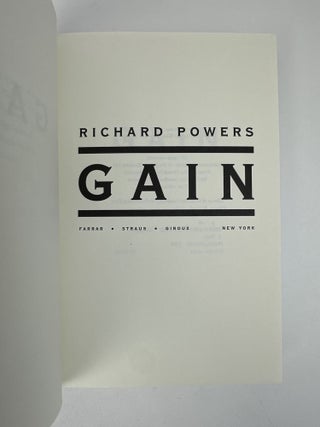 GAIN [With Signed Bookplate]