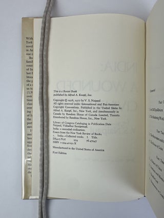 INDIA: A WOUNDED CIVILIZATION [Signed]