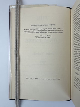 THE WIZARD OF LONELINESS [Inscribed]