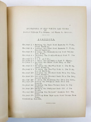 ENCYCLOPEDIA OF SELF WORKING CARD TRICKS [and] THE SECOND ENCYCLOPEDIA OF CARD TRICKS [Two Volumes]