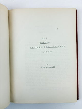 ENCYCLOPEDIA OF SELF WORKING CARD TRICKS [and] THE SECOND ENCYCLOPEDIA OF CARD TRICKS [Two Volumes]