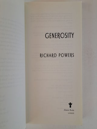 GENEROSITY [Signed]