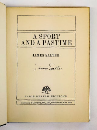 A SPORT AND A PASTIME [Signed]
