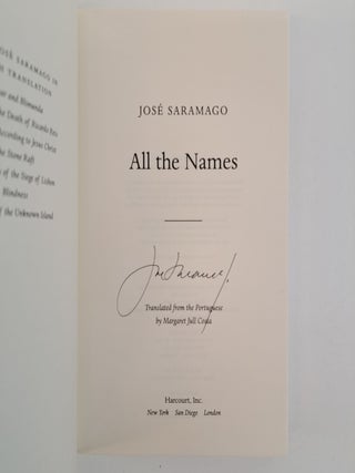 ALL THE NAMES [Signed]