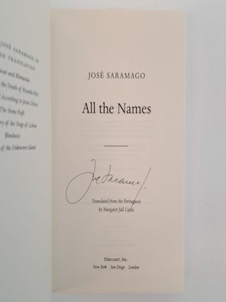 ALL THE NAMES [Signed]