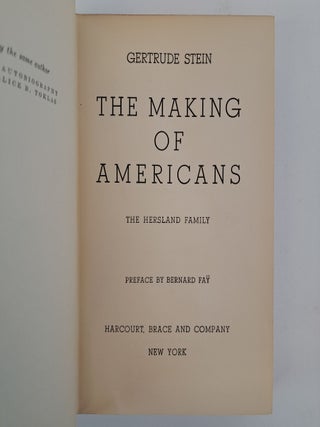 THE MAKING OF AMERICANS