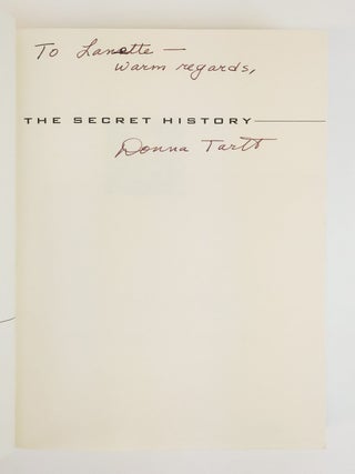 THE SECRET HISTORY [Signed]