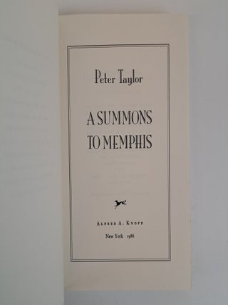 A SUMMONS TO MEMPHIS [Signed]