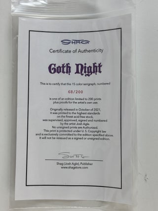 ORIGINAL ART PRINT TITLED "GOTH NIGHT" [Signed]