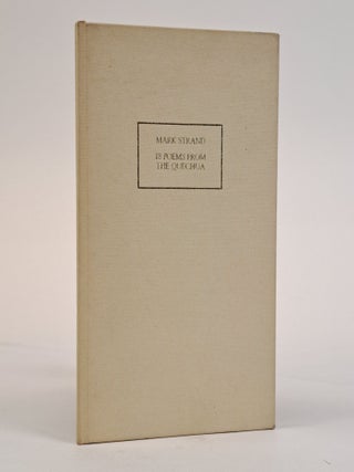 18 POEMS FROM THE QUECHUA [Signed. Mark Strand.