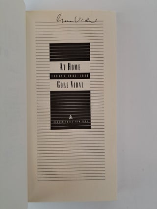 AT HOME: ESSAYS 1982-1988 [Signed]