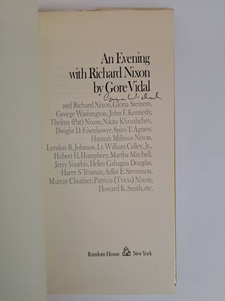 AN EVENING WITH RICHARD NIXON [Signed]