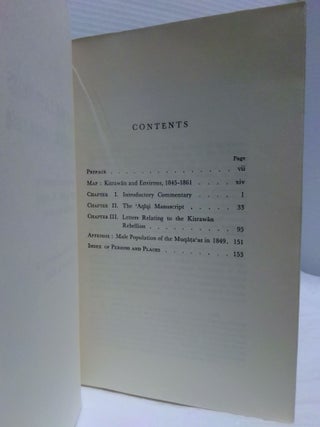 LEBANON IN THE LAST YEARS OF FEUDALISM, 1840-1868: A CONTEMPORARY ACCOUNT BY ANTŪN DĀHIR AL-'AQĪQI AND OTHER DOCUMENTS