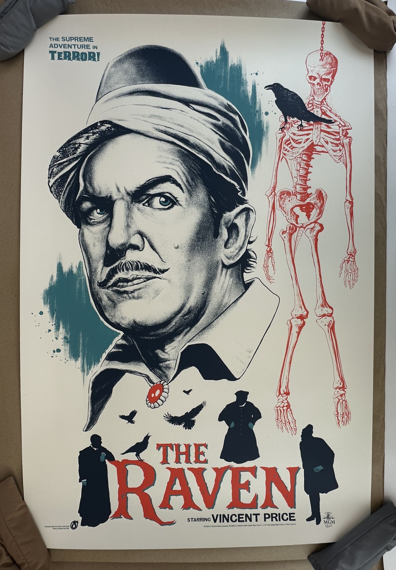 ORIGINAL THE RAVEN SCREEN PRINT MOVIE POSTER | Ghoulish Gary Pullin ...