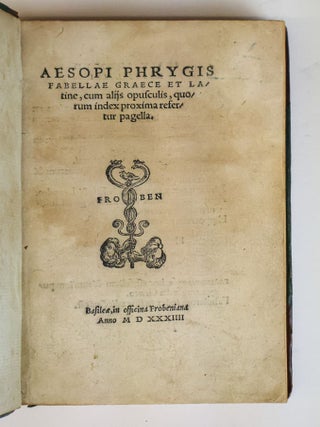FABELLAE GRAECE ET LATINE, CUM ALIIS OPUSCULIS, QUORUM INDEX PROXIMA REFERTUR PAGELLA