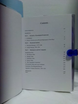 SHAKESPEARE'S COMPANIES: WILLIAM SHAKESPEARE'S EARLY CAREER AND THE ACTING COMPANIES, 1577-1594