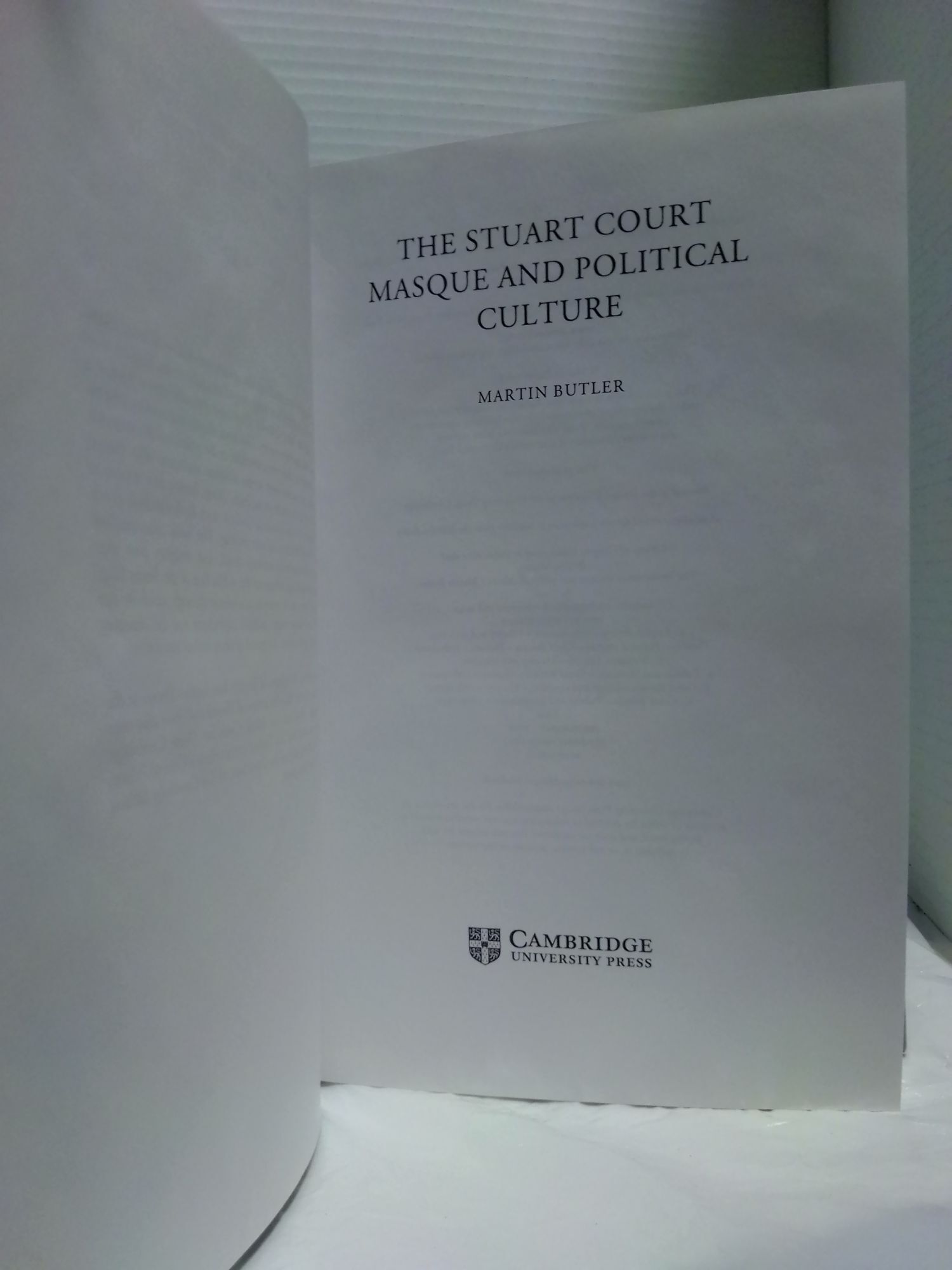 THE STUART COURT MASQUE AND POLITICAL CULTURE | Martin Butler | First ...