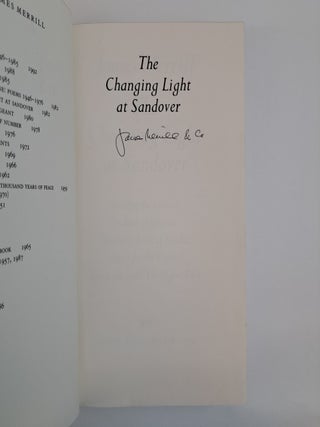 THE CHANGING LIGHT AT SANDOVER [Signed]