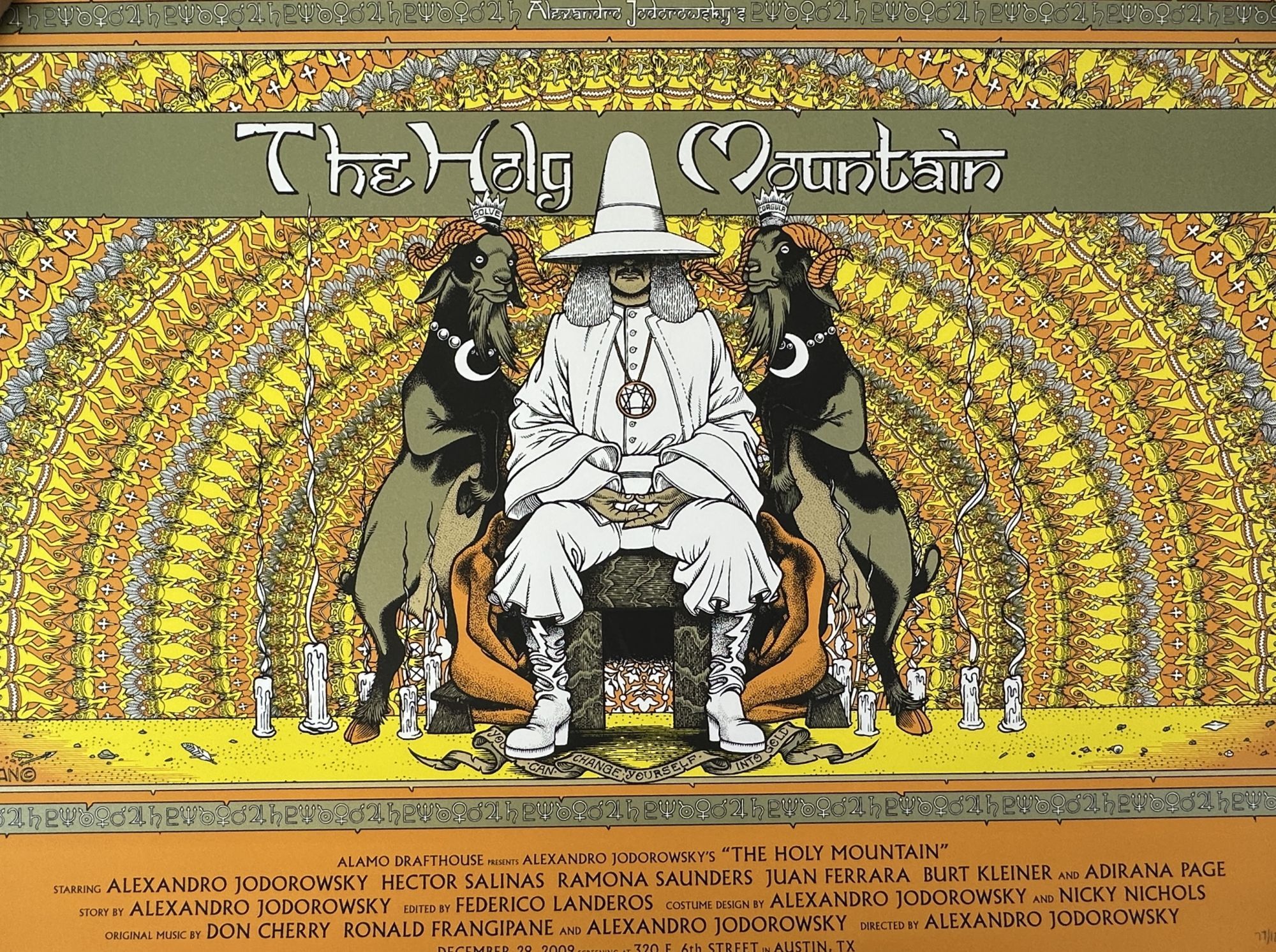ORIGINAL THE HOLY MOUNTAIN SCREEN PRINT MOVIE POSTER | Florian