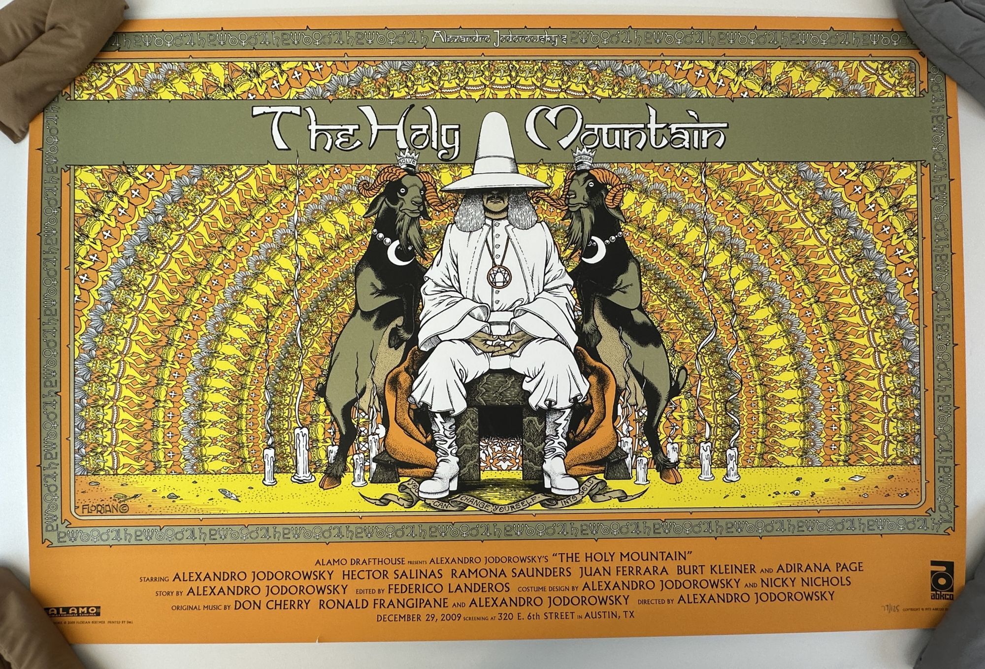 ORIGINAL THE HOLY MOUNTAIN SCREEN PRINT MOVIE POSTER | Florian