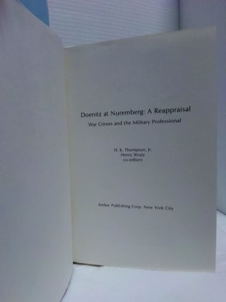 DOENITZ AT NUREMBERG: A REAPPRAISAL: WAR CRIMES AND THE MILITARY PROFESSIONAL