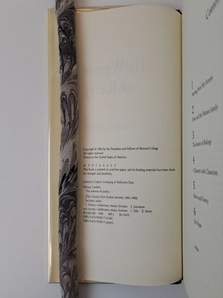 THE WITNESS OF POETRY [Signed]