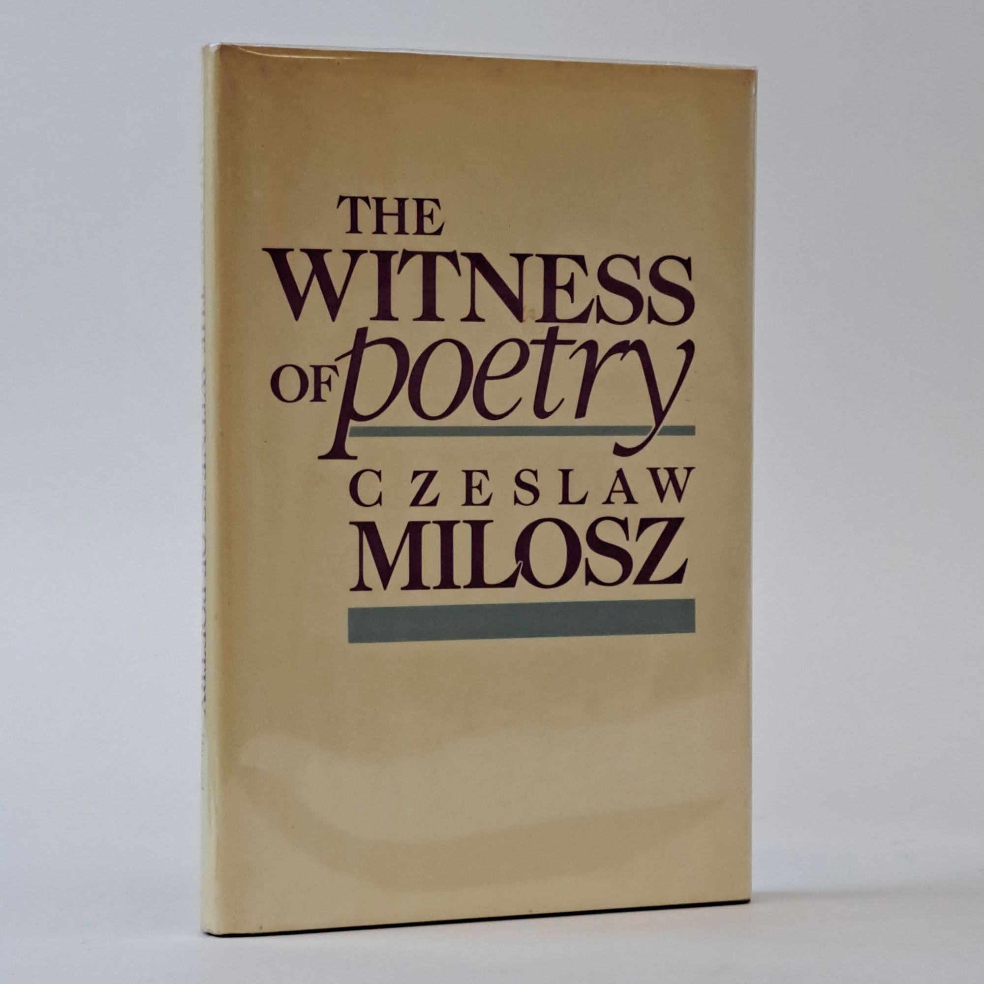1394623 THE WITNESS OF POETRY [Signed]. Czeslaw Milosz.