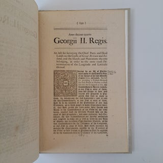 AN ACT FOR SURVEYING THE CHIEF PORTS AND HEAD LANDS ON THE COASTS OF GREAT BRITAIN AND IRELAND, AND THE ISLANDS AND PLANTATIONS THERETO BELONGING, IN ORDER TO THE MORE EXACT DETERMINATION OF THE LONGITUDE AND LATITUDE THEREOF
