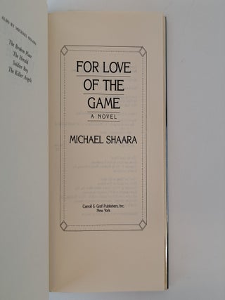 FOR LOVE OF THE GAME