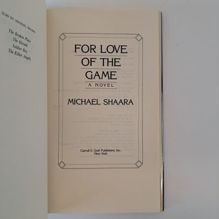 FOR LOVE OF THE GAME