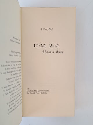 GOING AWAY: A REPORT, A MEMOIR