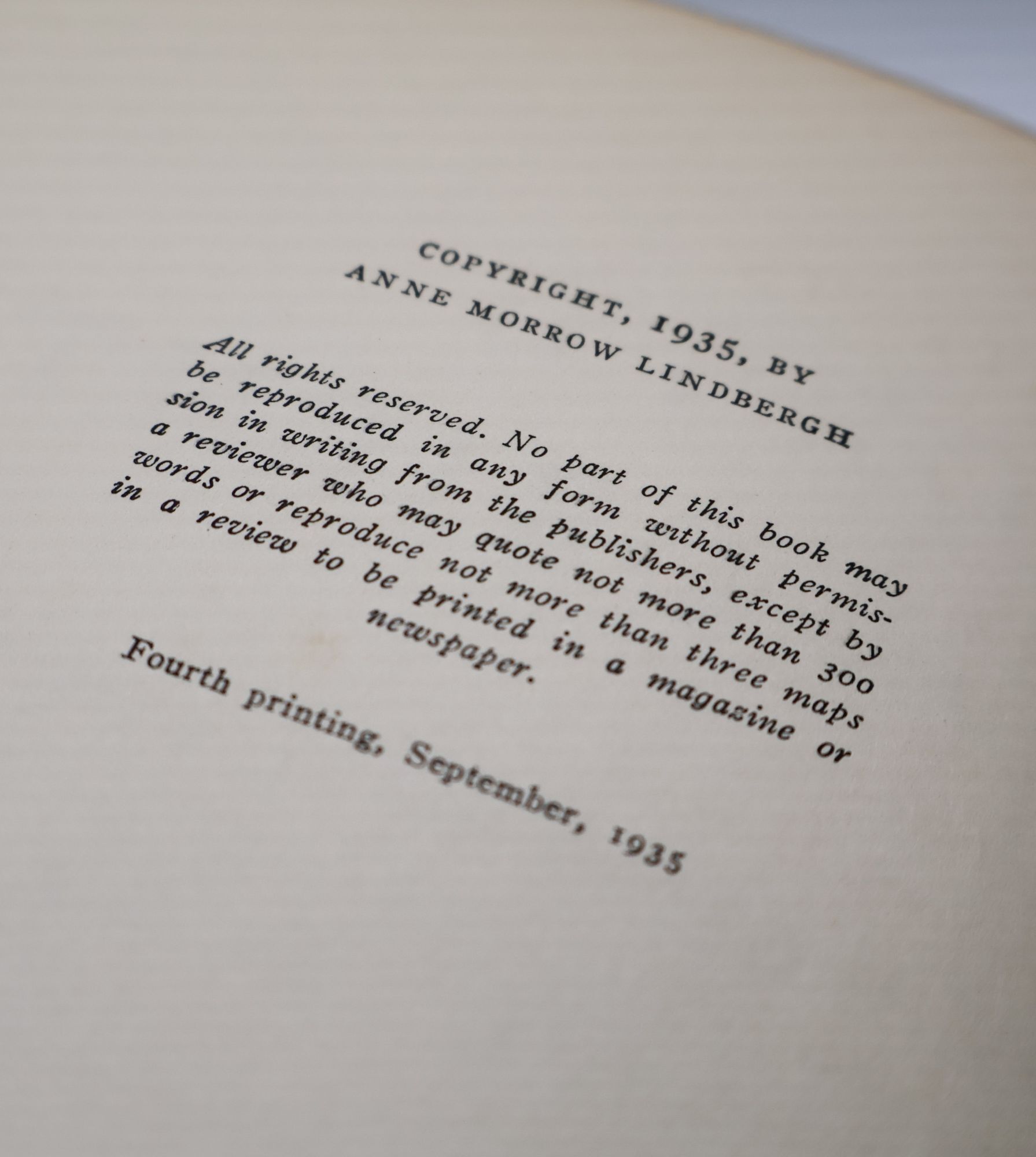 NORTH TO THE ORIENT Inscribed | Anne Morrow Lindbergh, Charles A