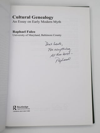CULTURAL GENEALOGY: AN ESSAY ON EARLY MODERN MYTH
