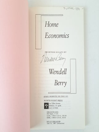 HOME ECONOMICS: FOURTEEN ESSAYS