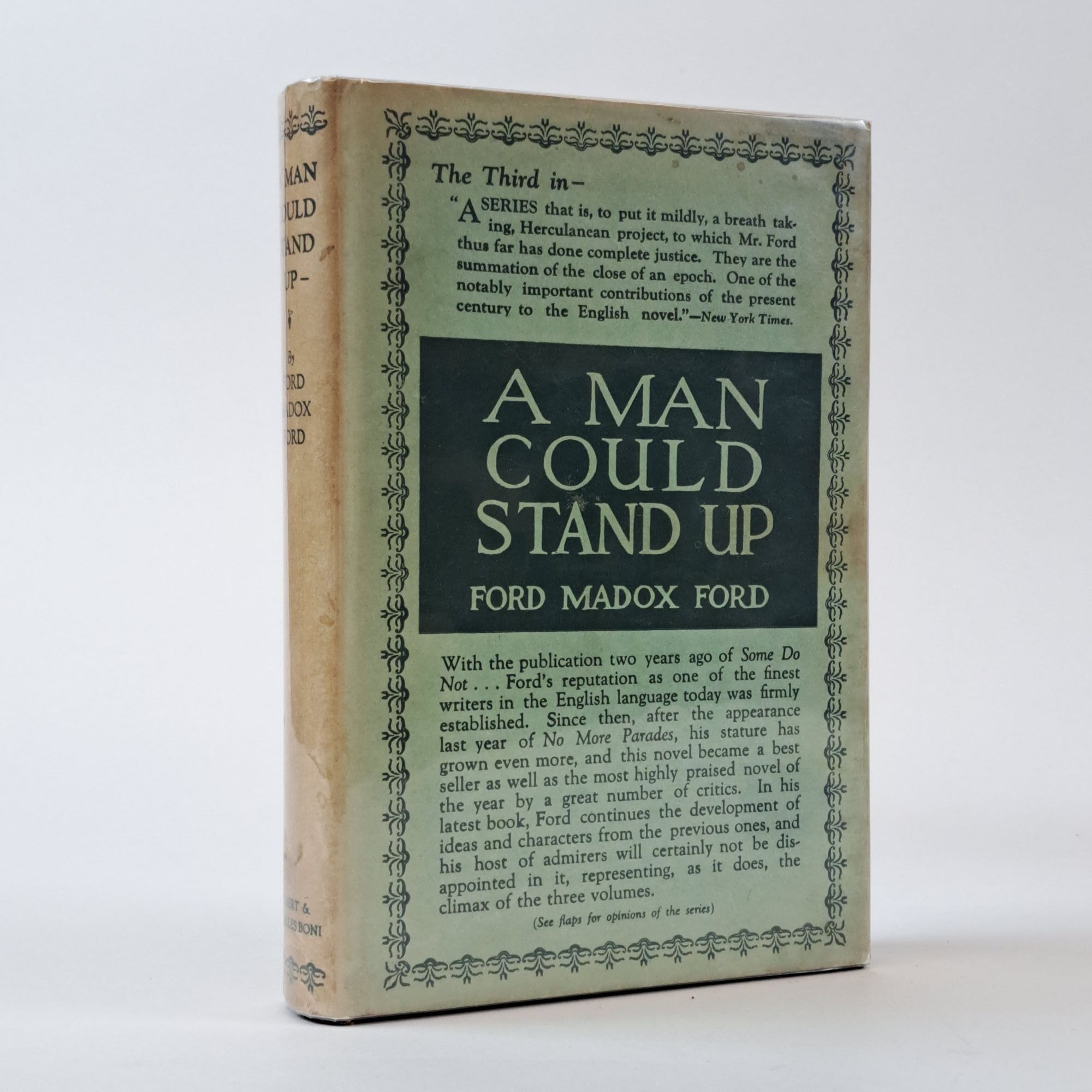 1395976 A MAN COULD STAND UP. Ford Madox Ford.