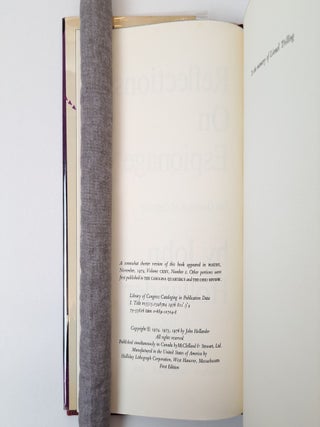 REFLECTIONS ON ESPIONAGE [Signed]