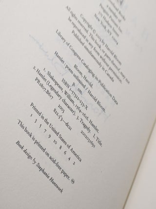 HAMLET: POEM UNLIMITED [Signed]