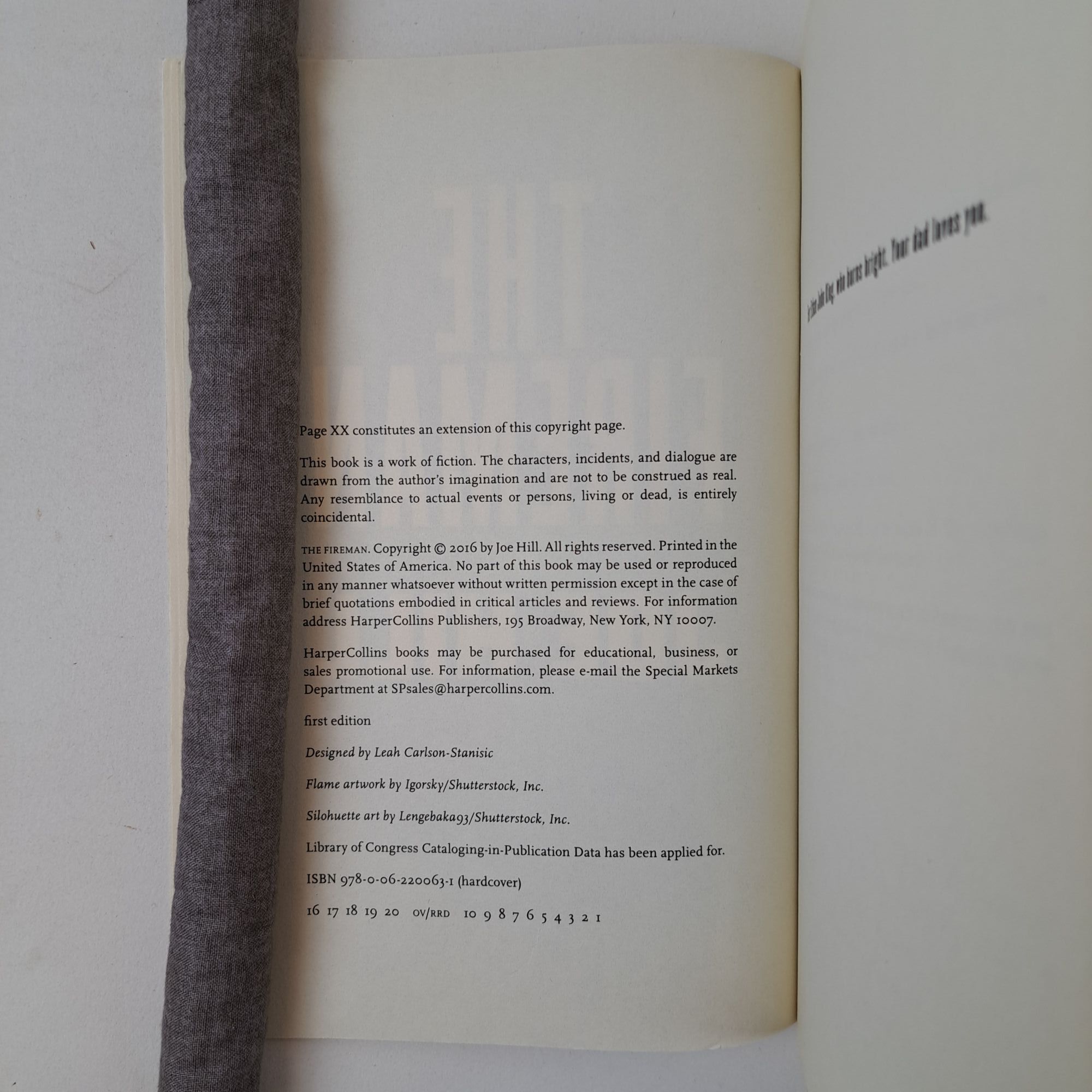 THE FIREMAN | Joe Hill | Advance Reader's Copy