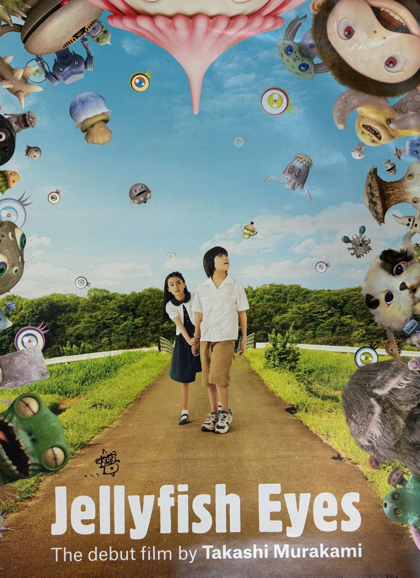 ORIGINAL JELLYFISH EYES MOVIE POSTER Signed | Takashi Murakami