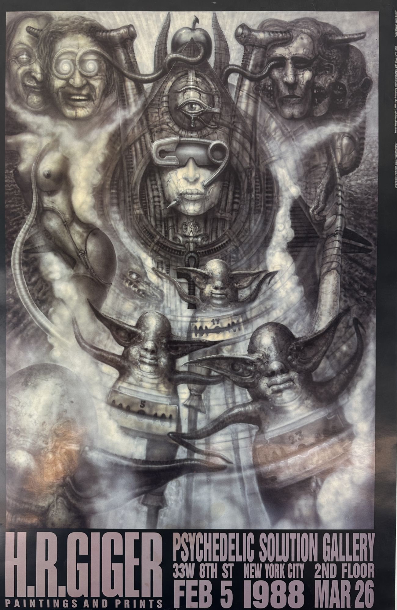 ORIGINAL GIGER H.R. PAINTINGS & PRINTS ART EXHIBITION POSTER | H