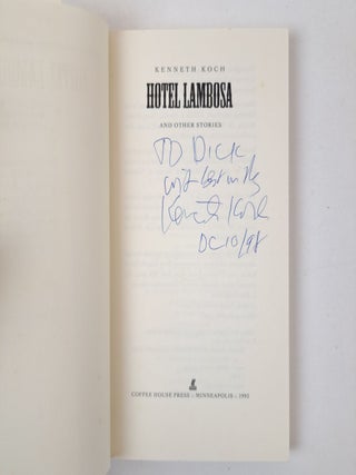 HOTEL LAMBOSA AND OTHER STORIES [Inscribed]