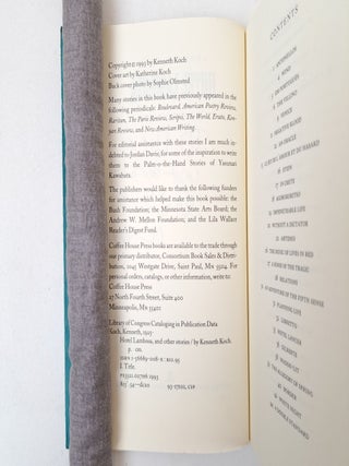 HOTEL LAMBOSA AND OTHER STORIES [Inscribed]