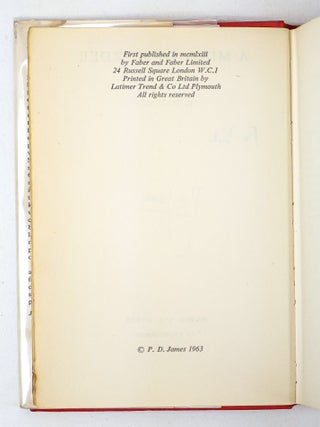 A MIND TO MURDER [Inscribed]