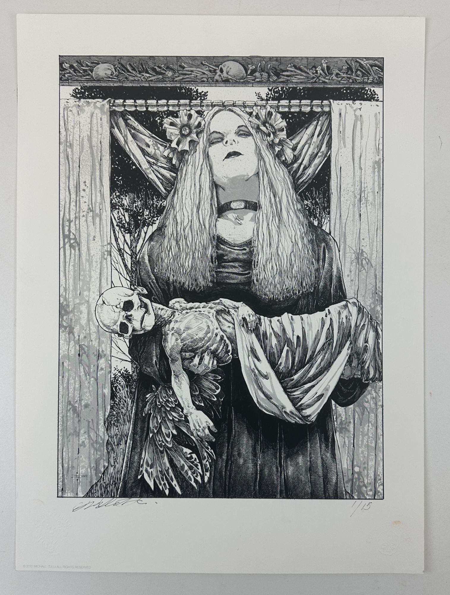 ORIGINAL OSSUARY I: LA MORT D'AMOUR ART PRINT signed | Michael