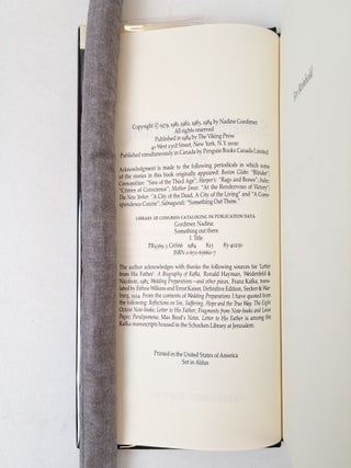 SOMETHING OUT THERE [Inscribed]